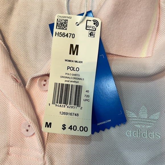 Pink adidas polo shirt - Picture 3 of 5